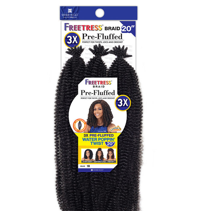 Freetress Crochet Braid - 3X PRE-FLUFFED WATER POPPIN TWIST 20"