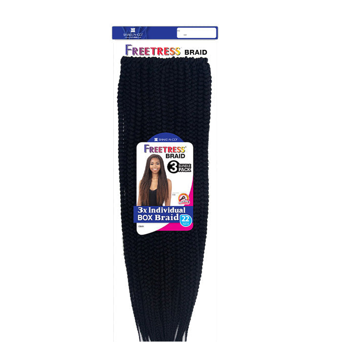 Freetress Pre-Looped Crochet Braid - 3X INDIVIDUAL BOX BRAID 22"