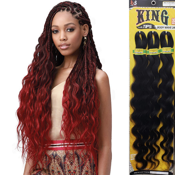 Bobbi Boss Synthetic Pre-Feathered Braid - KINGTIPS BODY WAVE X3