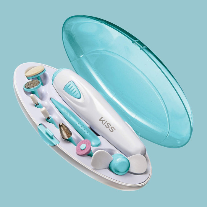 Kiss New York Battery Operated Nail File 9 Pieces - POWER FILE TO GO