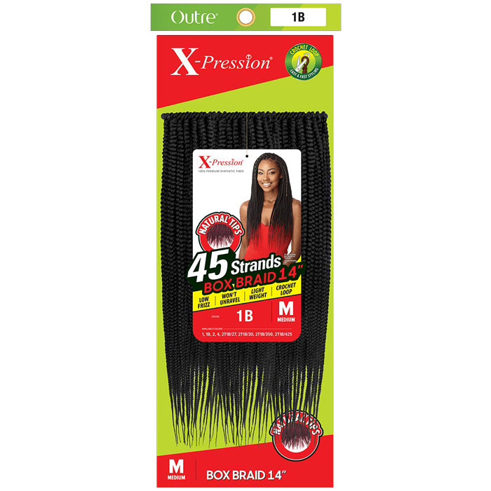 Outre X-Pression Pre-Looped Crochet Braids - BOX BRAID 20/26" MEDIUM