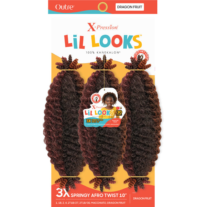 Outre X-Pression LiL Looks 3X Crochet Loop Braid - SPRINGY AFRO TWIST 10"