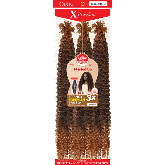 Outre X-Pression Twisted Up Crochet Braids 3X - SPRINGY BOHEMIAN TWIST 24"