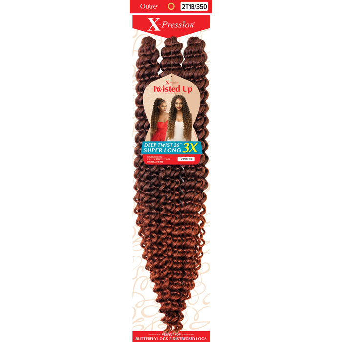 Outre X-Pression Twisted Up Crochet Braids 3X - DEEP TWIST 26 SUPER LONG