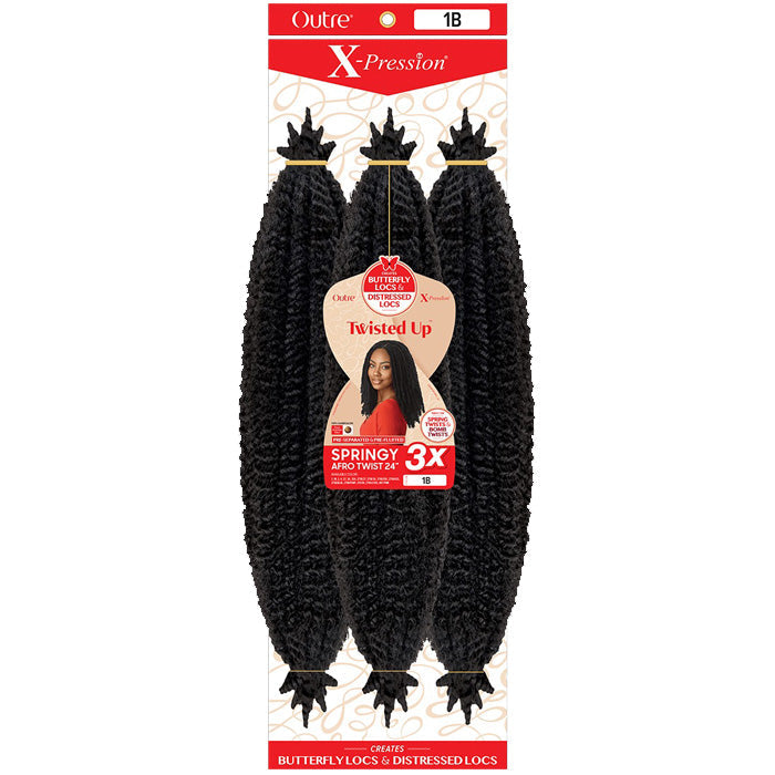 Outre X-Pression Twisted Up Crochet Braid - 3X SPRINGY AFRO TWIST 24"