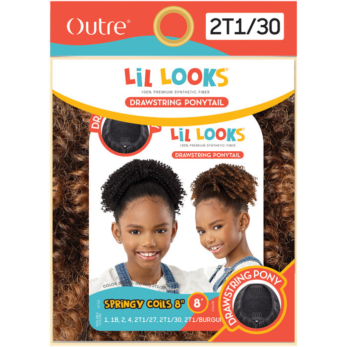 Outre Lil Looks Drawstring Ponytail - SPRINGY COILS 8"