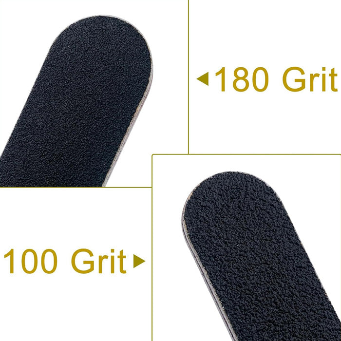 SE Double Sided Nail Board Straight - BLACK 100/180 Grit 1 Pcs