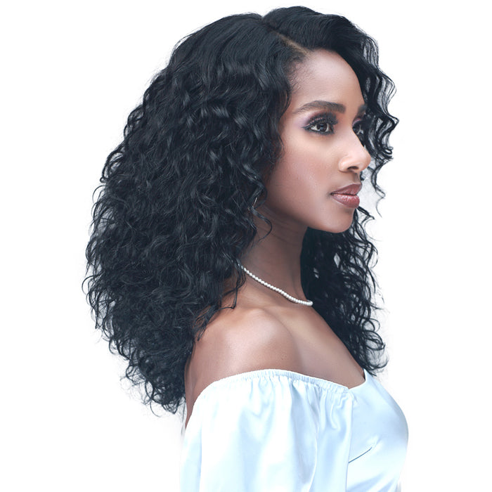 Bobbi Boss 100% Premium Remy Hair 13X4 HD Lace Wig - MHLF915 WATER WAVE 18