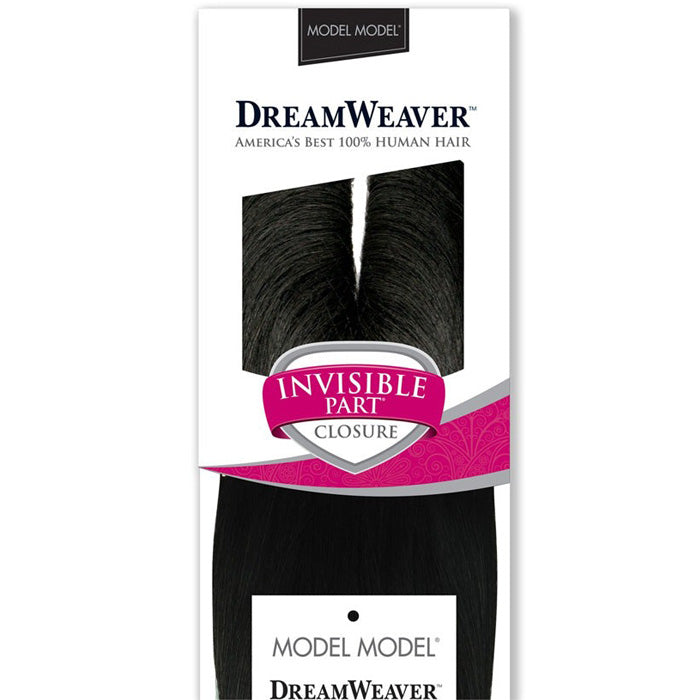 Model Model Dreamweaver 100% Human Hair Straight - INVISIBLE PART CLOSURE 10-12"