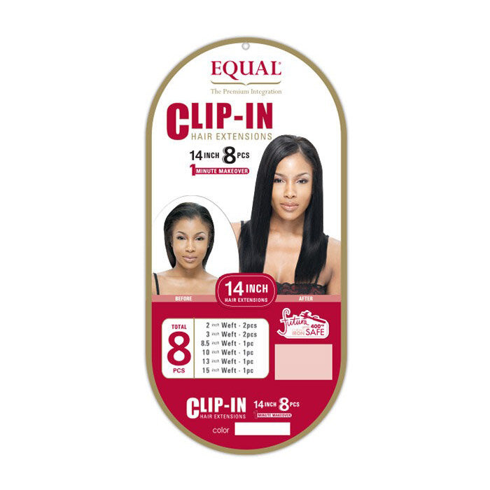 Model Model Equal Weave Clip IN - STRAIGHT 14/18" 8 PCS