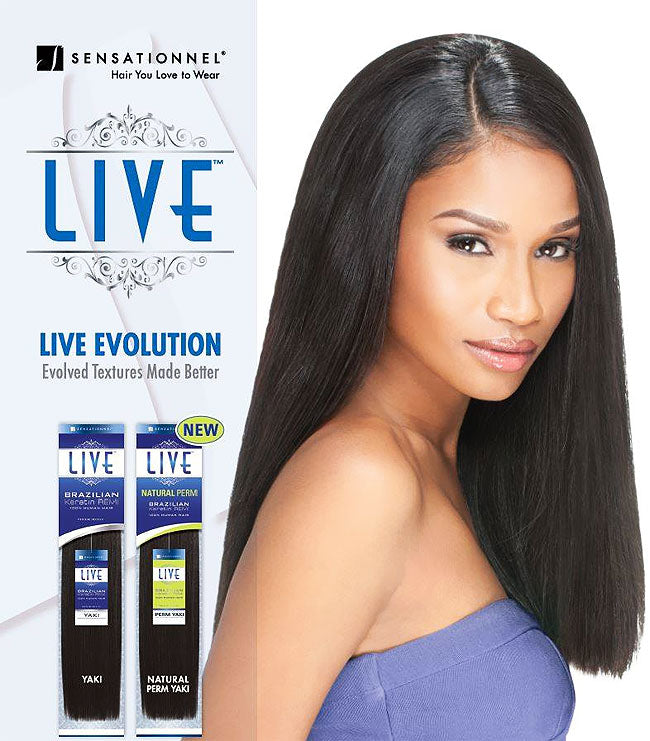 Sensationnel Live 100% Human Hair Brazilian Keratin Remi Natural Weave - PERM YAKI 10"-14"