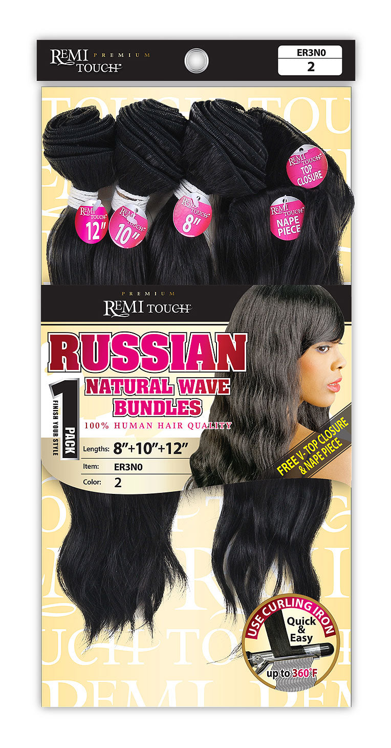 New Born Free Premium Remi Touch Weave RUSSIAN NATURAL WAVE 3Pcs