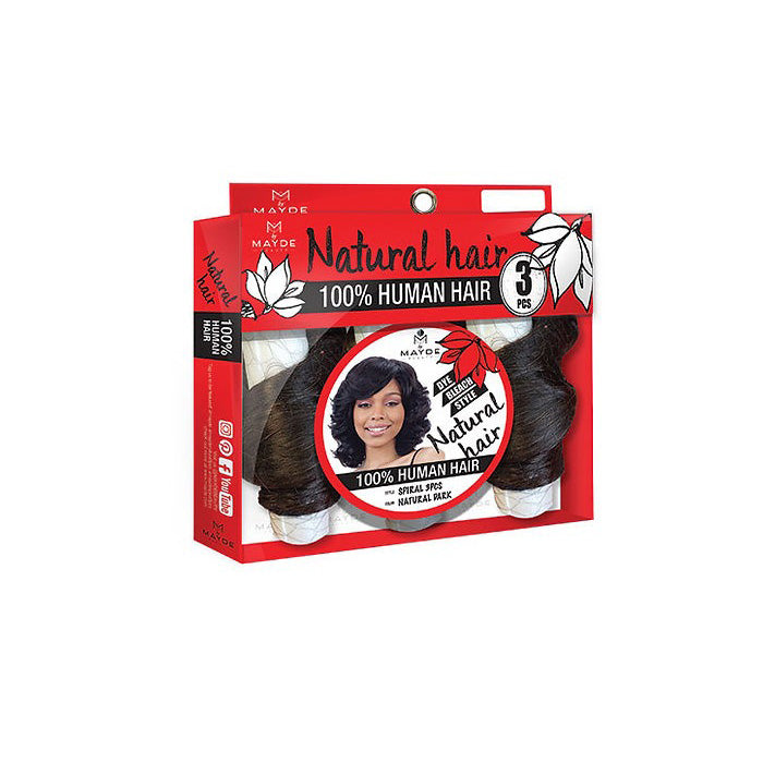 Mayde Beauty 100% Human Hair Weave - SPIRAL 3PCS