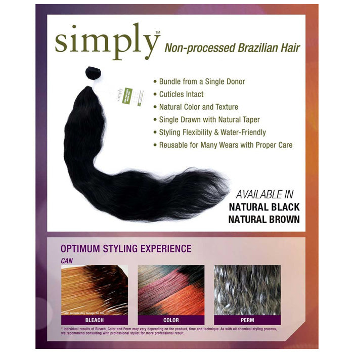 Outre Simply Non Processed Human Hair Weave BRAZILIAN NATURAL WAVE 10" - 30"