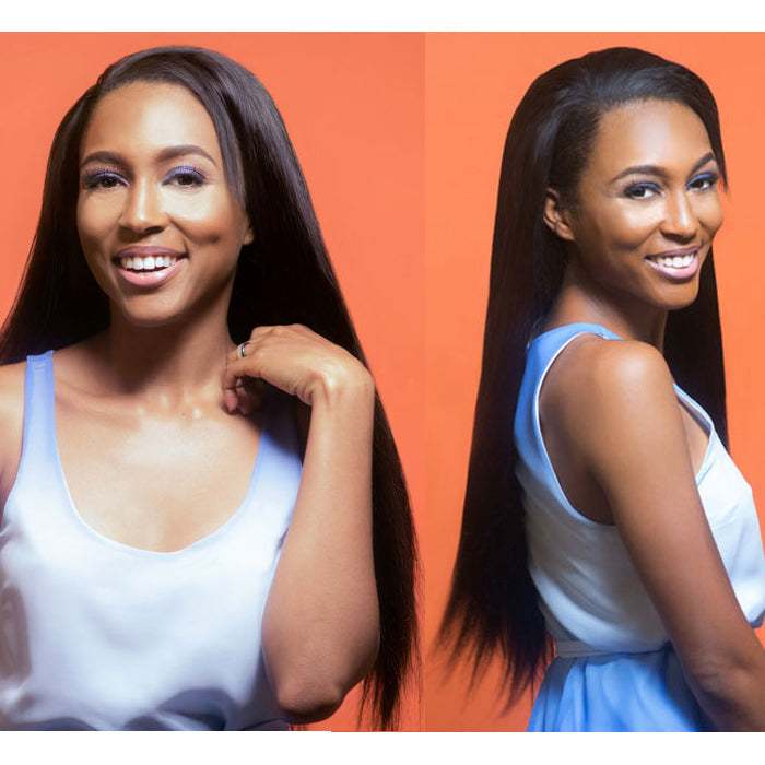 Onyx100% Human Hair Weave - NATURAL SILKY 10 - 14" (Machine-Tied)