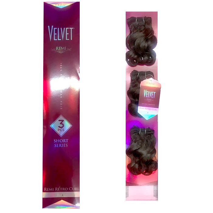Outre Velvet 100% Remi Human Hair Weave - RETRO CURL 3 PCS (Short Series)