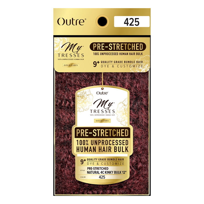 Outre Mytresses Gold Label 100% Human Hair Braid - PRE-STRETCHED NATURAL 4C KINKY BULK 12