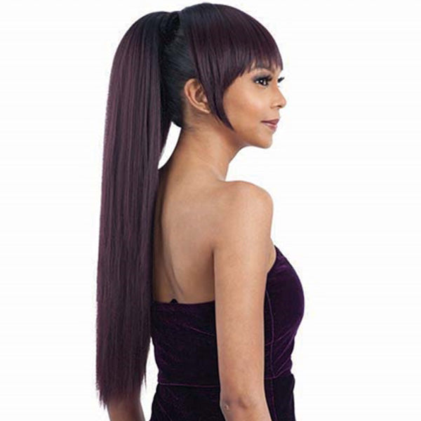 Freetress Equal Drawstring Ponytail and China Bang YAKY STRAIGHT 2PC