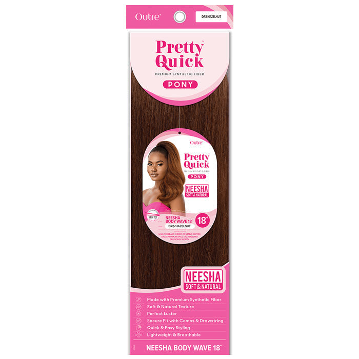 Outre Pretty Quick Neesha Soft & Natural Drawstring Ponytail - NEESHA BODY WAVE 18"