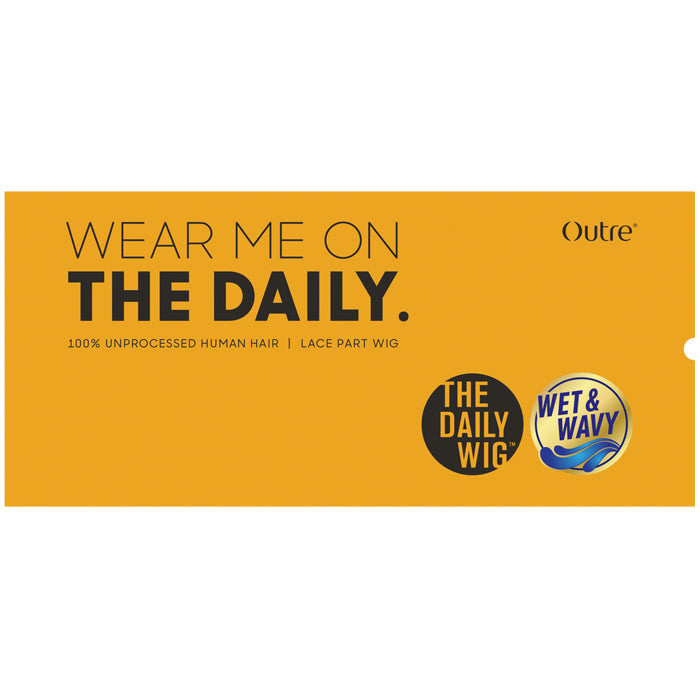 Outre The Daily 100% Unprocessed Human Hair Lace Part Wet & Wavy Wig - NATURAL DEEP 14