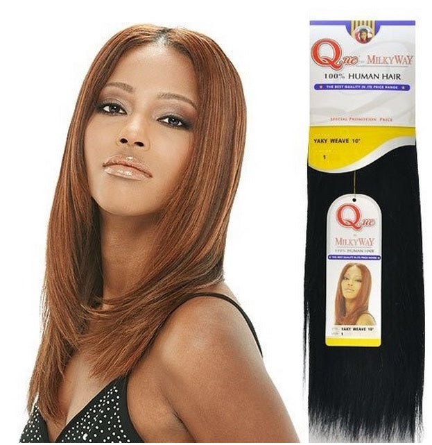 Milky Way Que Human Hair Weave - YAKY 12"