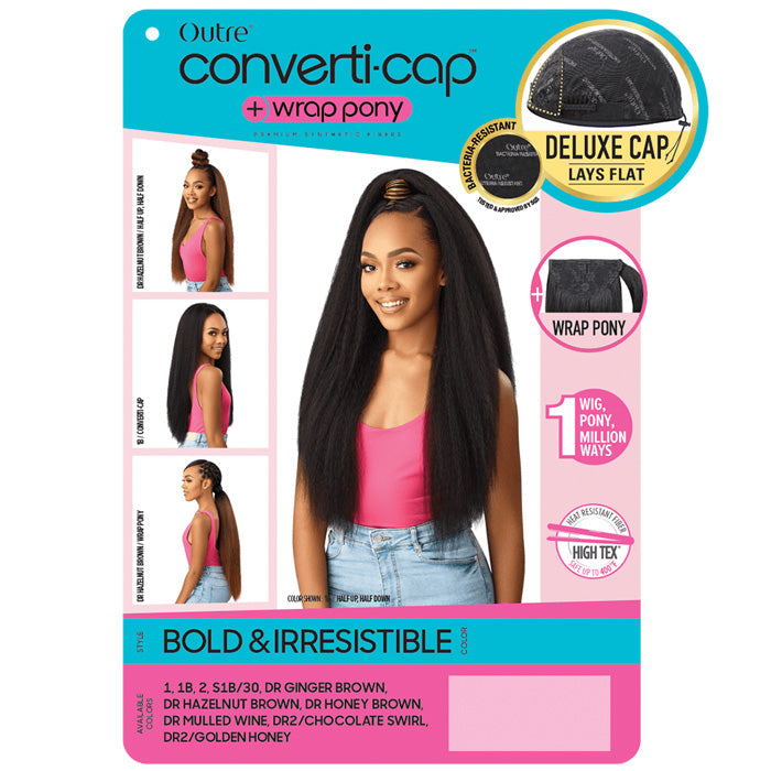 Outre Converti Cap + Wrap Pony Deluxe Cap Half Wig - BOLD & IRRESISTIBLE