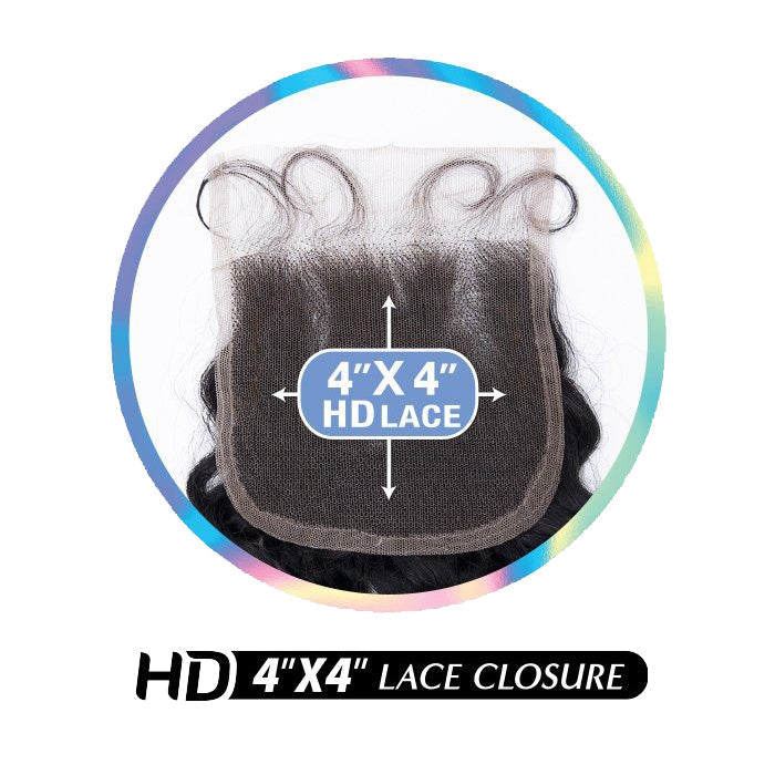 SHAKE N GO GLOSSY 100% VIRGIN REMY HAIR HD 4X4 LACE CLOSURE - 4X4 SPANISH CURL 12"