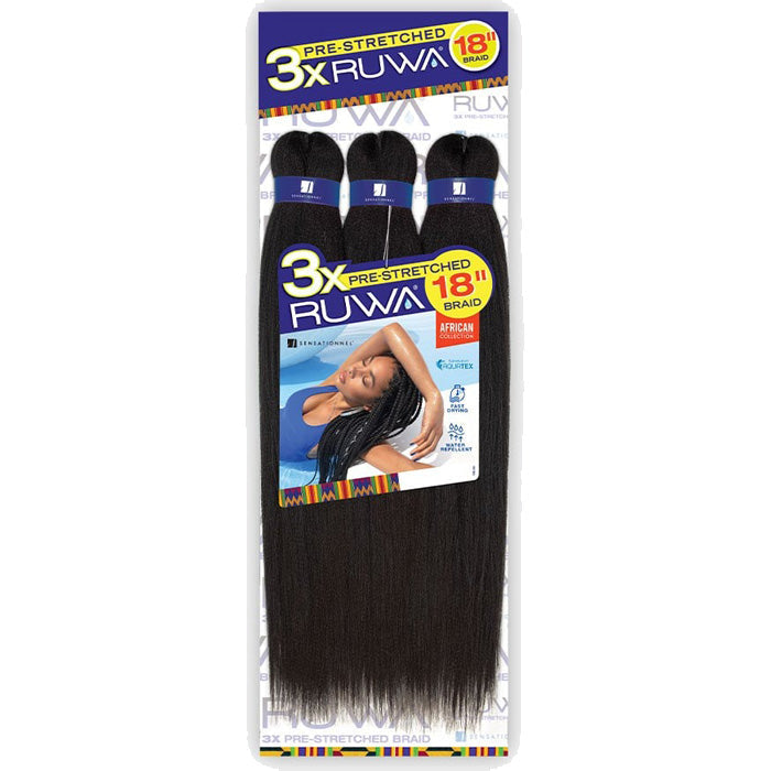 Sensationnel Ruwa Braid - 3X PRE STRETCHED 18"