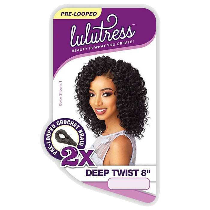 Sensationnel Lulutress Pre-Looped Crochet Braid - 2X DEEP TWIST 8"
