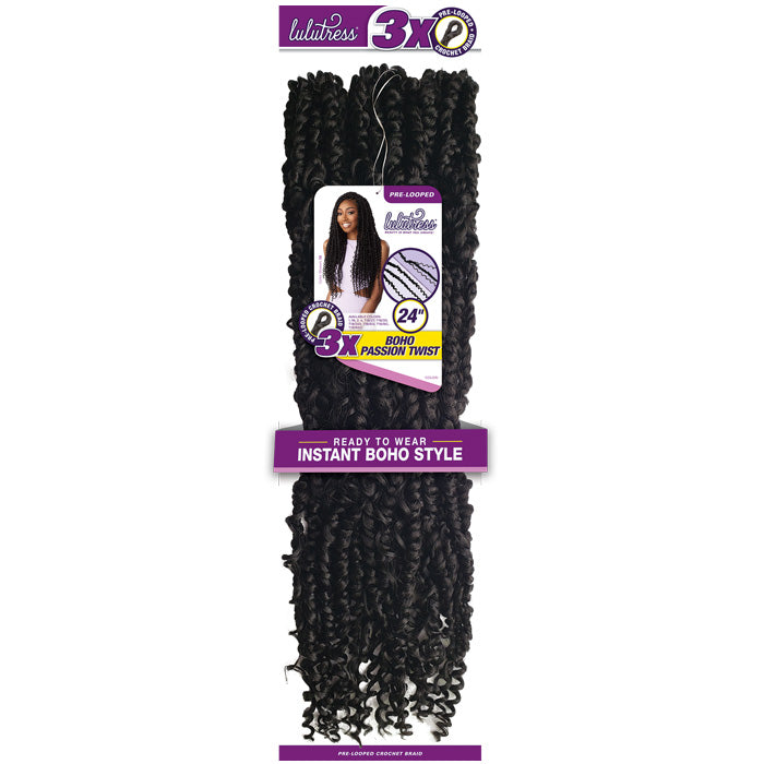 Sensationnel Lulutress Pre-Looped Crochet Braid - 3X BOHO PASSION TWIST 24"