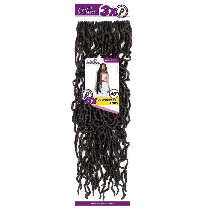 Sensationnel Lulutress Pre-Looped Crochet Braid - 3X DISTRESSED LOCS 40"