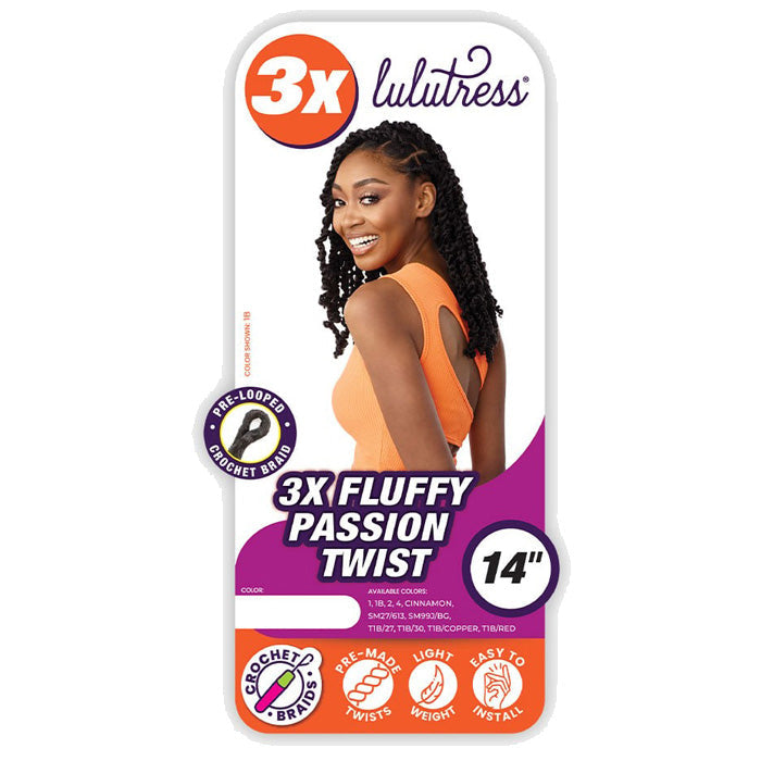Sensationnel Lulutress Pre-Looped Crochet Braid - 3X FLUFFY PASSION TWIST 14
