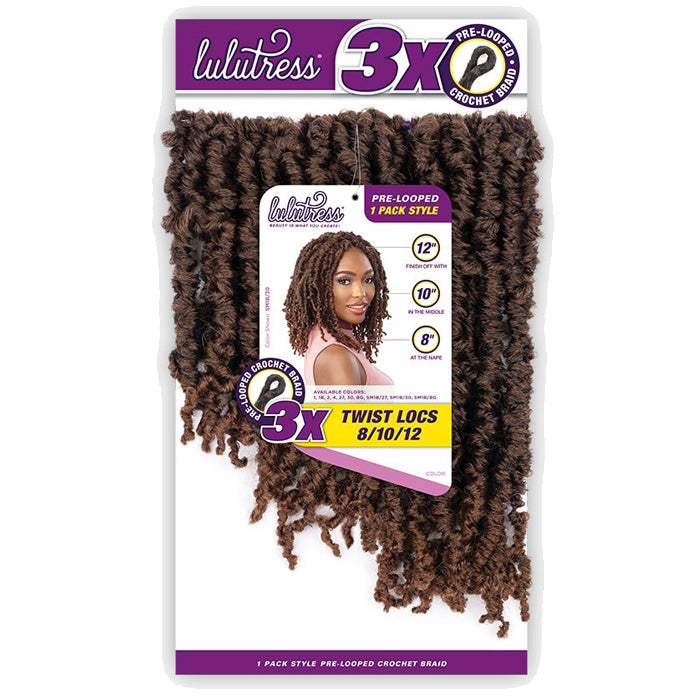 Sensationnel Lulutress Pre-Looped Crochet Braid - 3X TWIST LOCS 8/10/12"