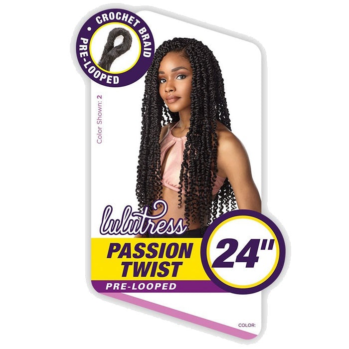 Sensationnel Lulutress Pre-Looped Crochet Braid - PASSION TWIST 18"/24"