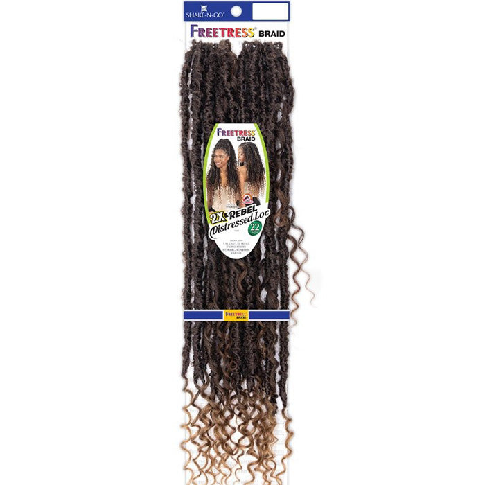 Freetress Braid Pre-Looped Crochet Braids - 2X REBEL DISTRESSED LOC 22"