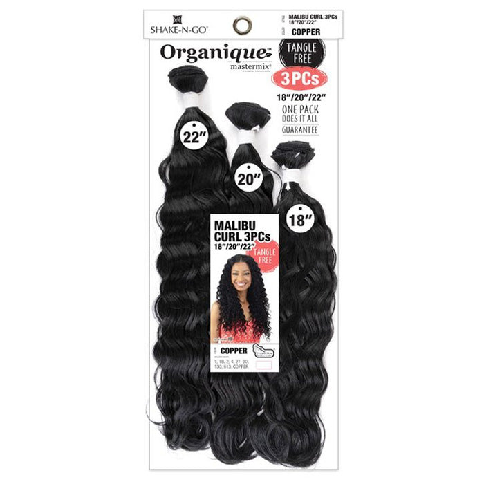 Shake-N-Go Organique MasterMix Weave - MALIBU CURL 3pcs (18"/20"/22")