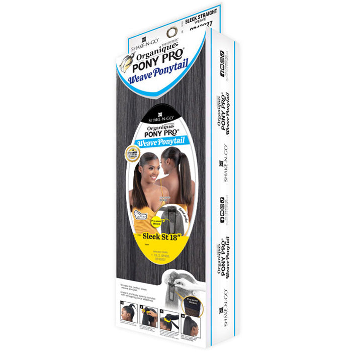 Shake N Go Organique Pony Pro Weave Ponytail - SLEEK STRAIGHT 18"