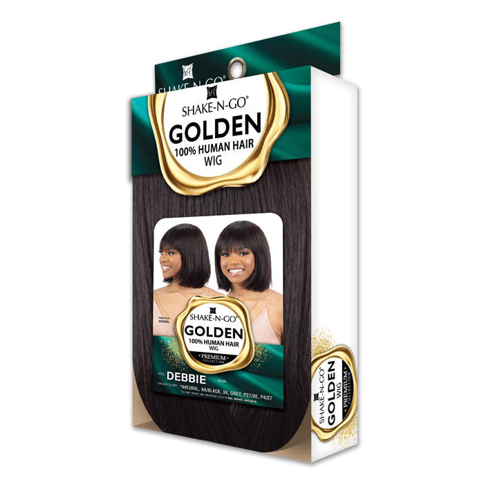 Shake N Go Golden 100% Human Hair Full Wig - DEBBIE
