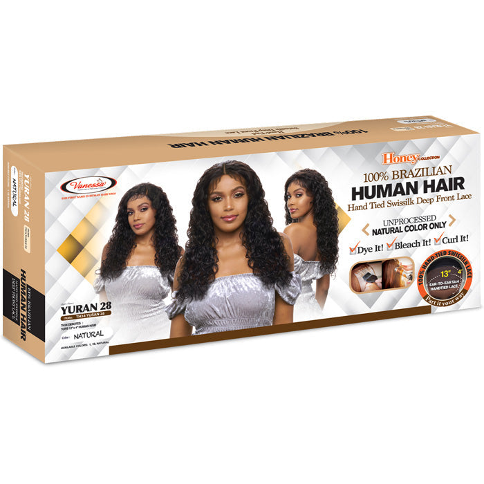 Vanessa Honey-C Brazilian Human Hair Swissilk Lace Wig - TH34 YURAN 28