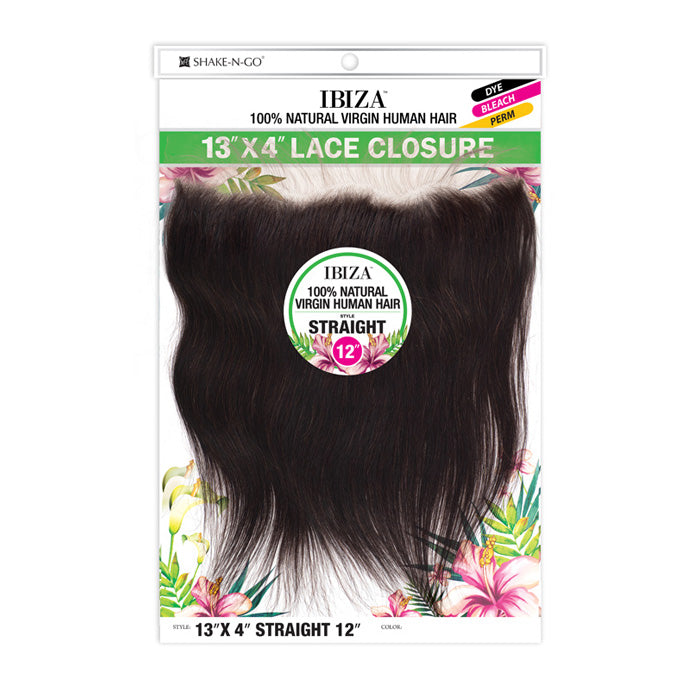 Shake N Go Ibiza 100% Natural Virgin Human Hair Lace Closure - 13X4 STRAIGHT 10"-16"