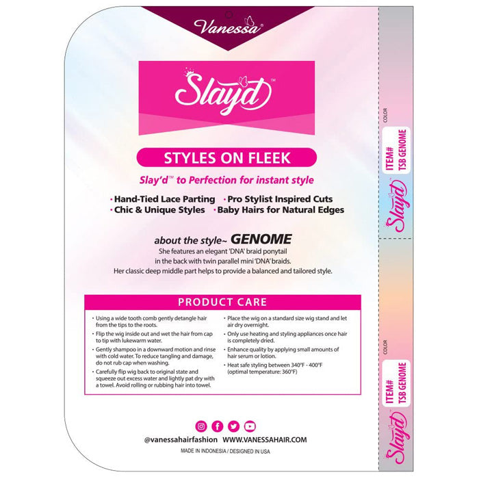 Vanessa Slayed Deep Hand-Tied Middle Part Lace Front Wig - GENOME