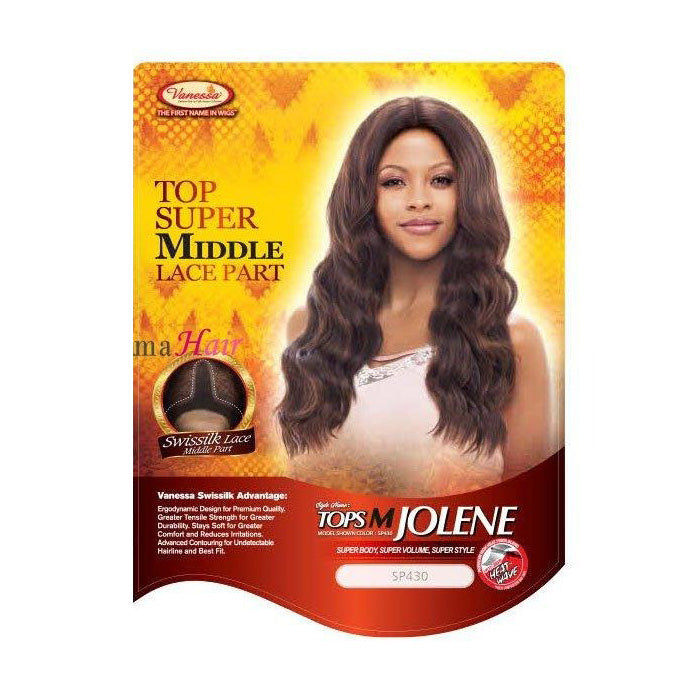 Vanessa Top Super Middle Part Lace Front Wig - TOPS M JOLENE