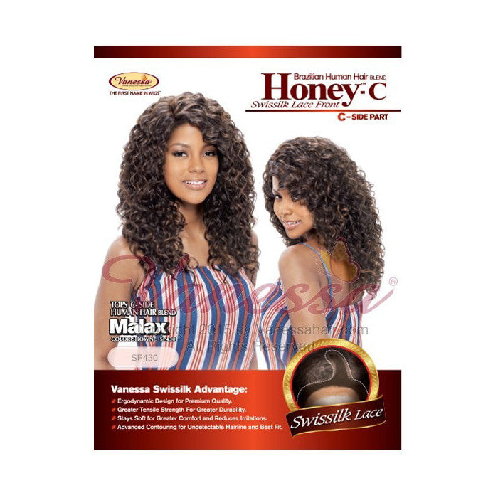 Vanessa Honey C Brazilian Human Hair Blend Lace Front Wig TCHB MALAX