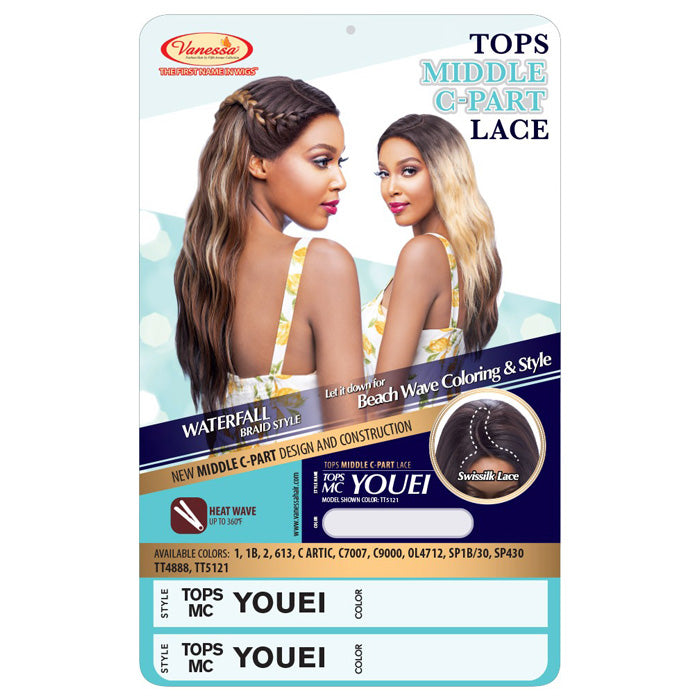 Vanessa Top Middle C-Part Swissilk Lace Wig - TOPS MC YOUEI