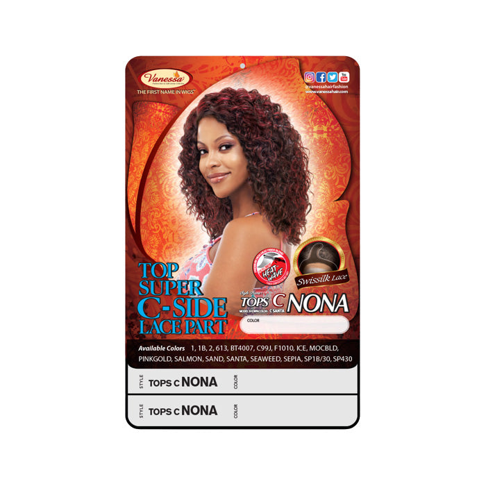 Vanessa Top Super C-Side Swissilk Lace Front Part Wig - TOPS C NONA