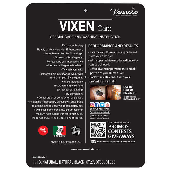 Vanessa Vixen 100% Human Hair Wig HH KATRINA