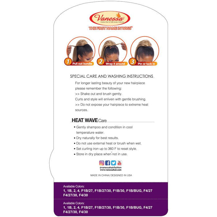 Vanessa Synthetic Drawstring Ponytail STB TAMBA