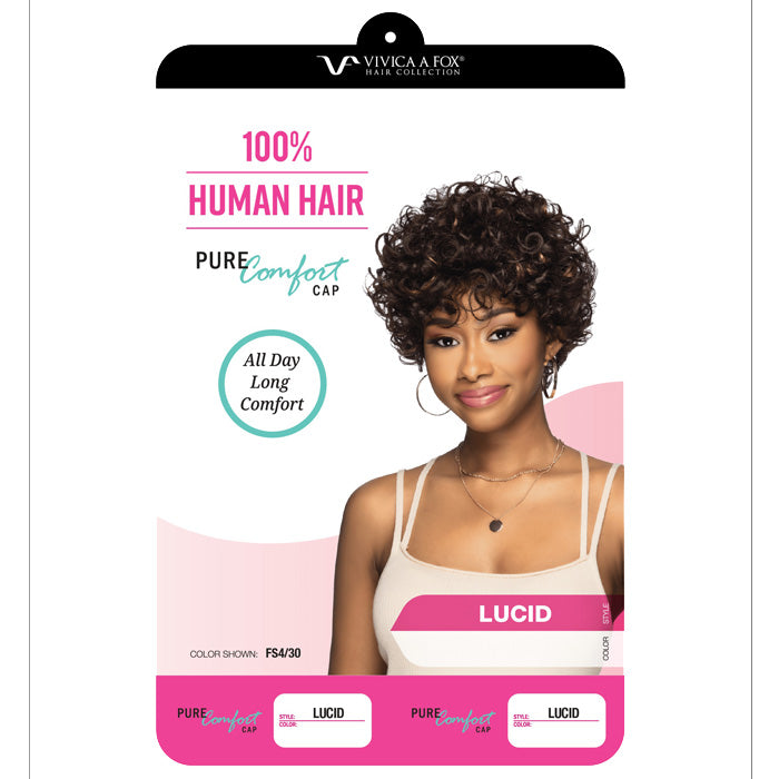 Vivica A Fox Pure Comfort Cap 100% Human Hair Full Wig - LUCID
