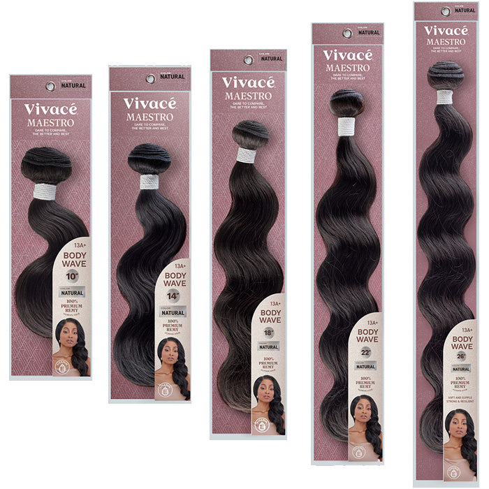 Vivace By Kiss Maestro Weave BODY WAVE 10" - 28" - 100% UNPROCESSED REMY HUMAN HAIR