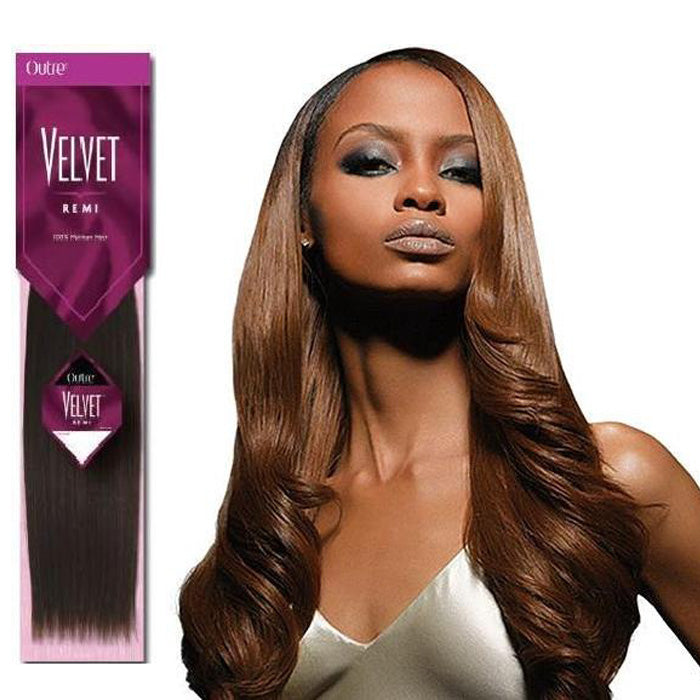 Outre Velvet 100% Remi Human Hair Weave - YAKI 8-18"